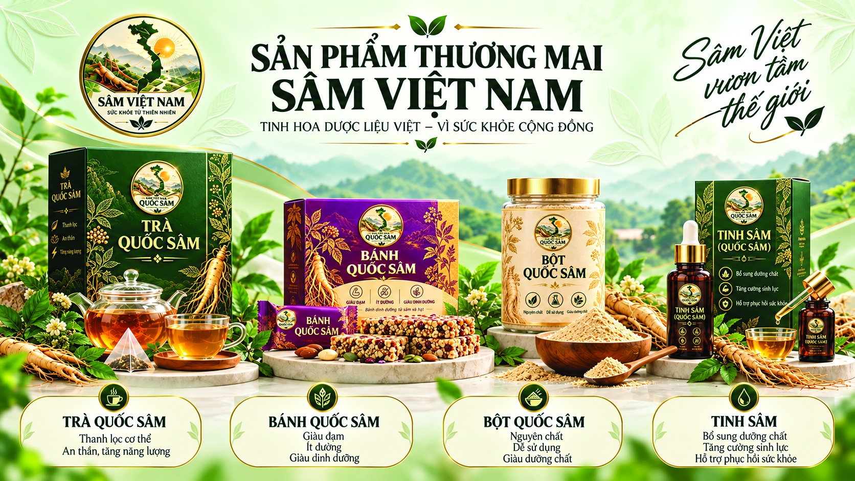 Sản Phẩm Thương Mại Sâm Việt Nam